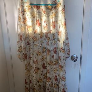 Cream floral dress